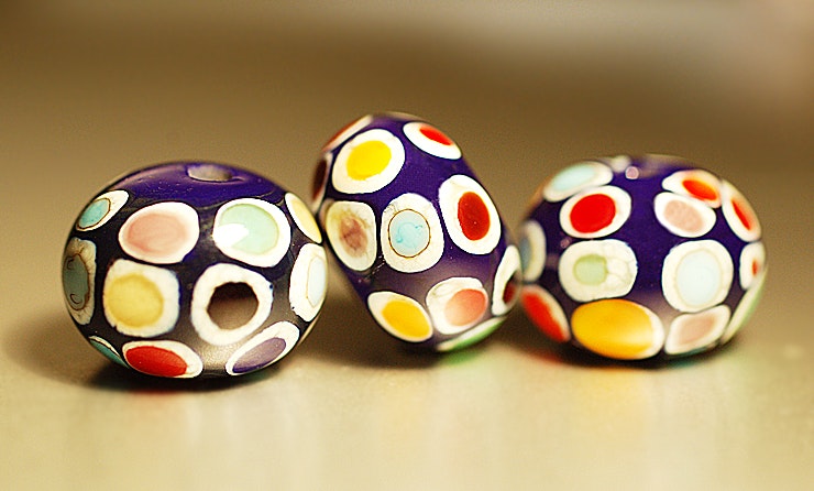 Dot-Beads, 3er Set (Durchm. ca.15mm).