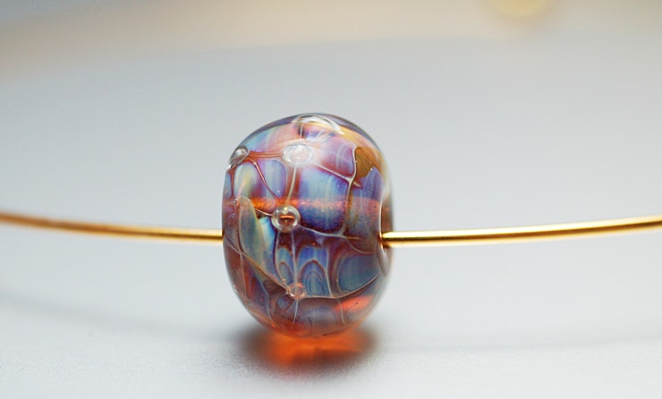 Götter-Glasperle mit Psyche-Glas, (verkauft/Rheinfelden) Götter-Glasperle mit Psyche-Glas, (verkauft/Rheinfelden)