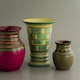 Vases by Desa, Steffisburg, 16, 17.5 and 12cm high 1930's