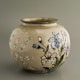Vase from Steffisburg, 1950's high relief glazed, H16cm/D18cm