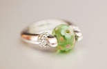 Springtime Fingerring mit Muranoglasperle hat sich meine Mam ausgesucht Springtime Fingerring mit Muranoglasperle hat sich meine Mam ausgesucht