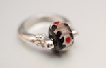 Fingerring mit Muranoglas  Fingerring mit Muranoglas