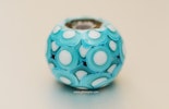 Perle in türkis aus Muranoglas  Perle in türkis aus Muranoglas