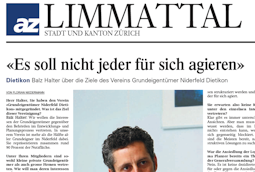 Limmattalerzeitung, 8. Januar 2013