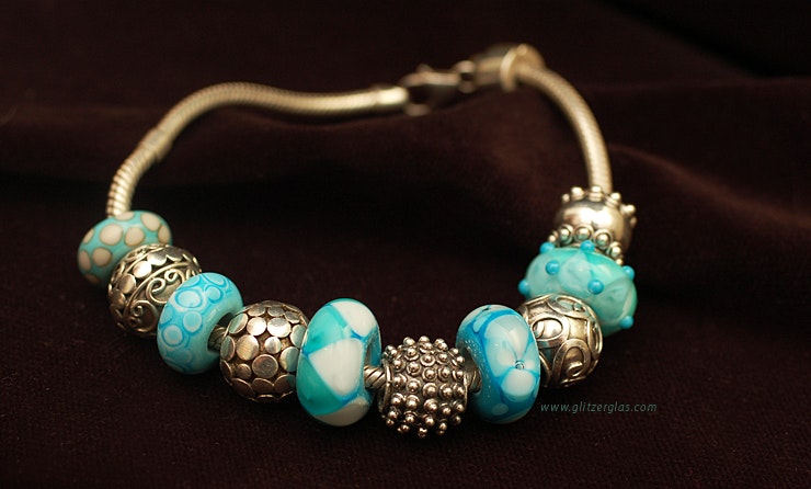 "Turquoise Pandora Style 'beads in a set or individually with or without sleeve Silber925 price per amount of work after 15 CHF - to 18.-/Stk.