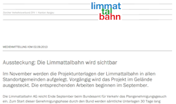 Medienmitteilung vom 02.09.2013