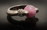 "Candy" Fingerring mit Muranoglasperle in rosa  "Candy" Fingerring mit Muranoglasperle in rosa