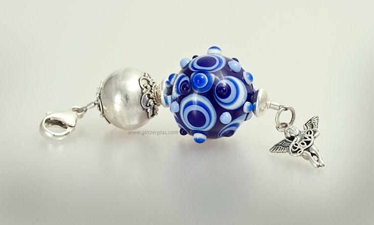 "Nuage" Kettenanhänger mit blauer Muranoglasperle kombiniert mit Silber925 an Karabiner (Bestellung von Denise/Weiningen/ZH) "Nuage" Kettenanhänger mit blauer Muranoglasperle kombiniert mit Silber925 an Karabiner (Bestellung von Denise/Weiningen/ZH)