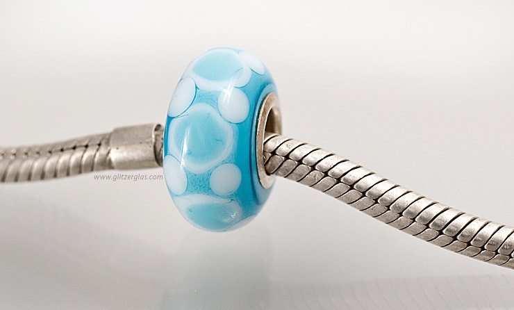 Modell: "Caribic Dots". Pandora- und Trollbead-Style Perle. 