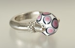"littlebit Pink" Fingerring mit Glasperle (Bestellung Karo/Birsfelden) "littlebit Pink" Fingerring mit Glasperle (Bestellung Karo/Birsfelden)