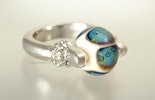 "Mystic-Eye" Fingerring mit Glasperle "Mystic-Eye" Fingerring mit Glasperle