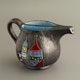 IT092 jug by Marmaca, San Marino 1950's to pour oil & vinegar simultaniously H13.5cm D14cm