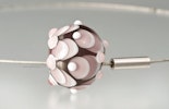"Veilchen" Muranoglasperlen rosa/weiss  "Veilchen" Muranoglasperlen rosa/weiss