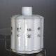Back of teacaddy with inscriptions, traces of gilded rim