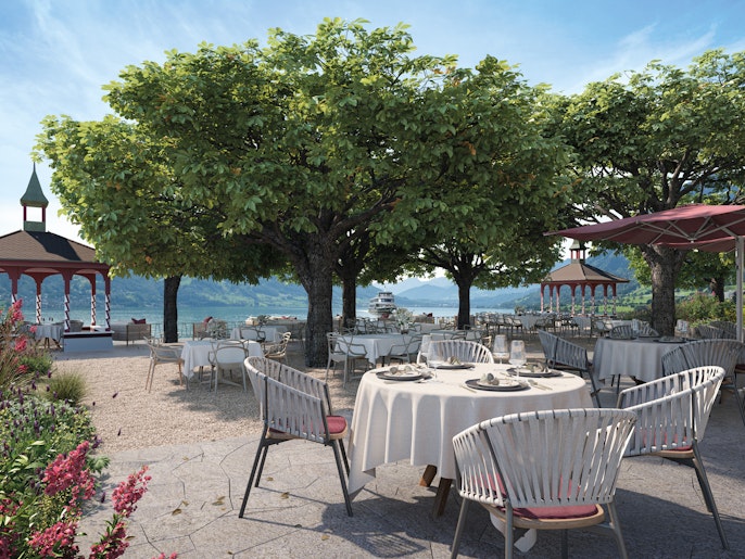 Die Terrasse bietet ca. 70 Plätze an Die Terrasse bietet ca. 70 Plätze an