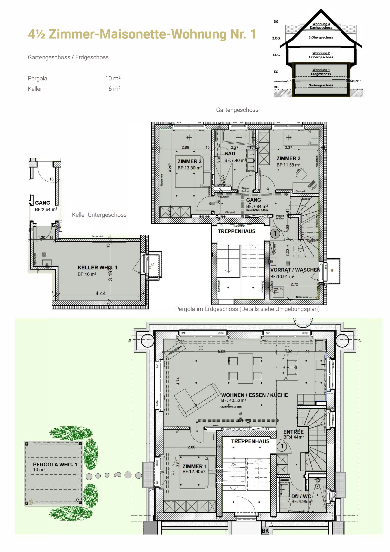 Grundriss Wohnung 1