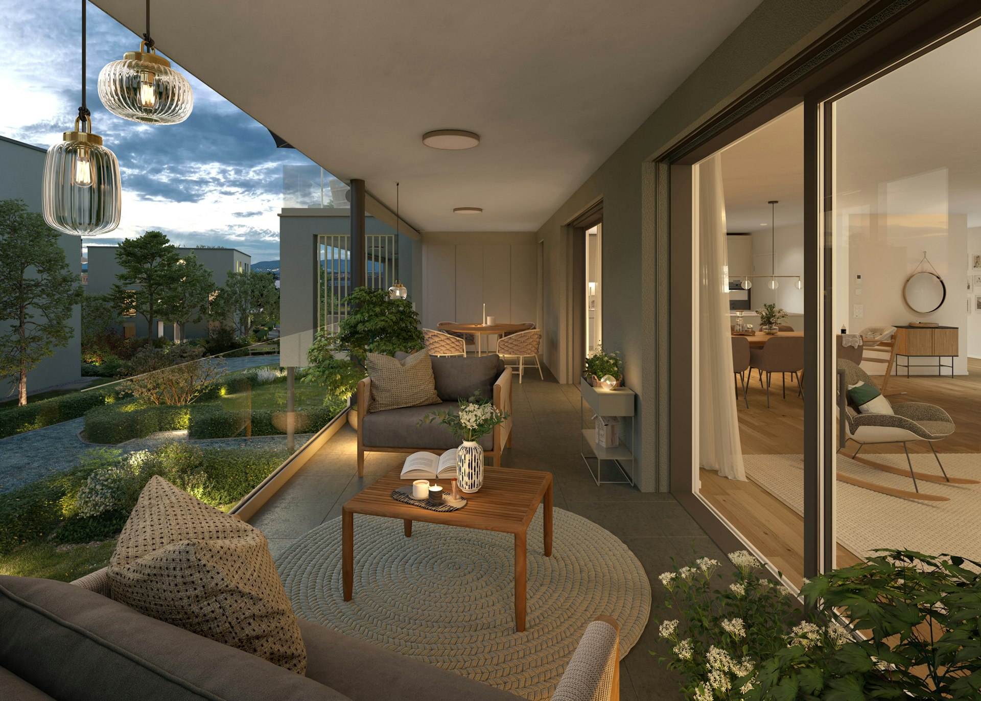 Die Terrassen sämtlicher Wohnung – hier die Wohnung A2-2.2 – bieten eine schöne Erweiterung des Wohnraums. Die Terrassen sämtlicher Wohnung – hier die Wohnung A2-2.2 – bieten eine schöne Erweiterung des Wohnraums.