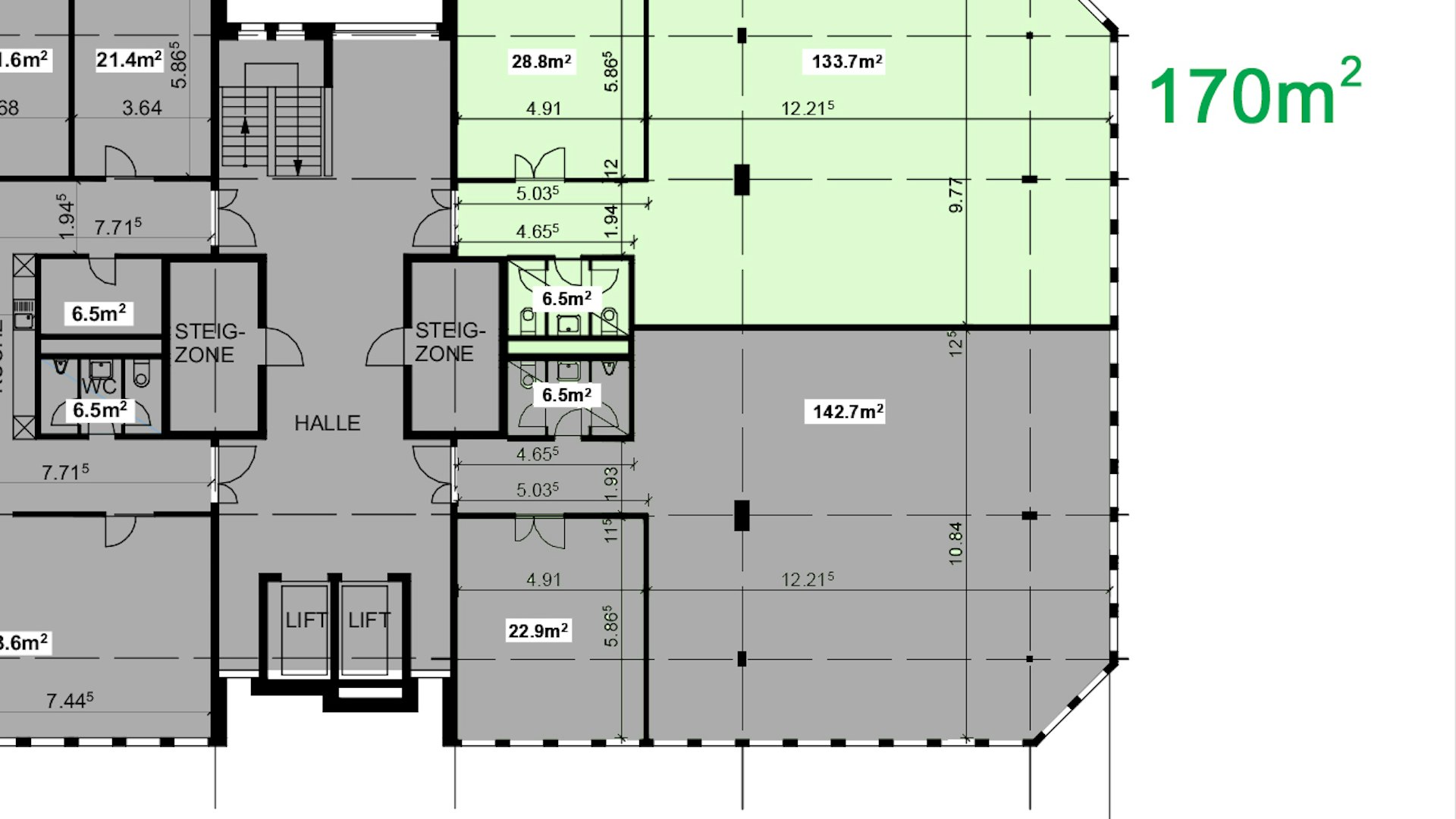 Grundrissplan unterteilt Grundrissplan unterteilt