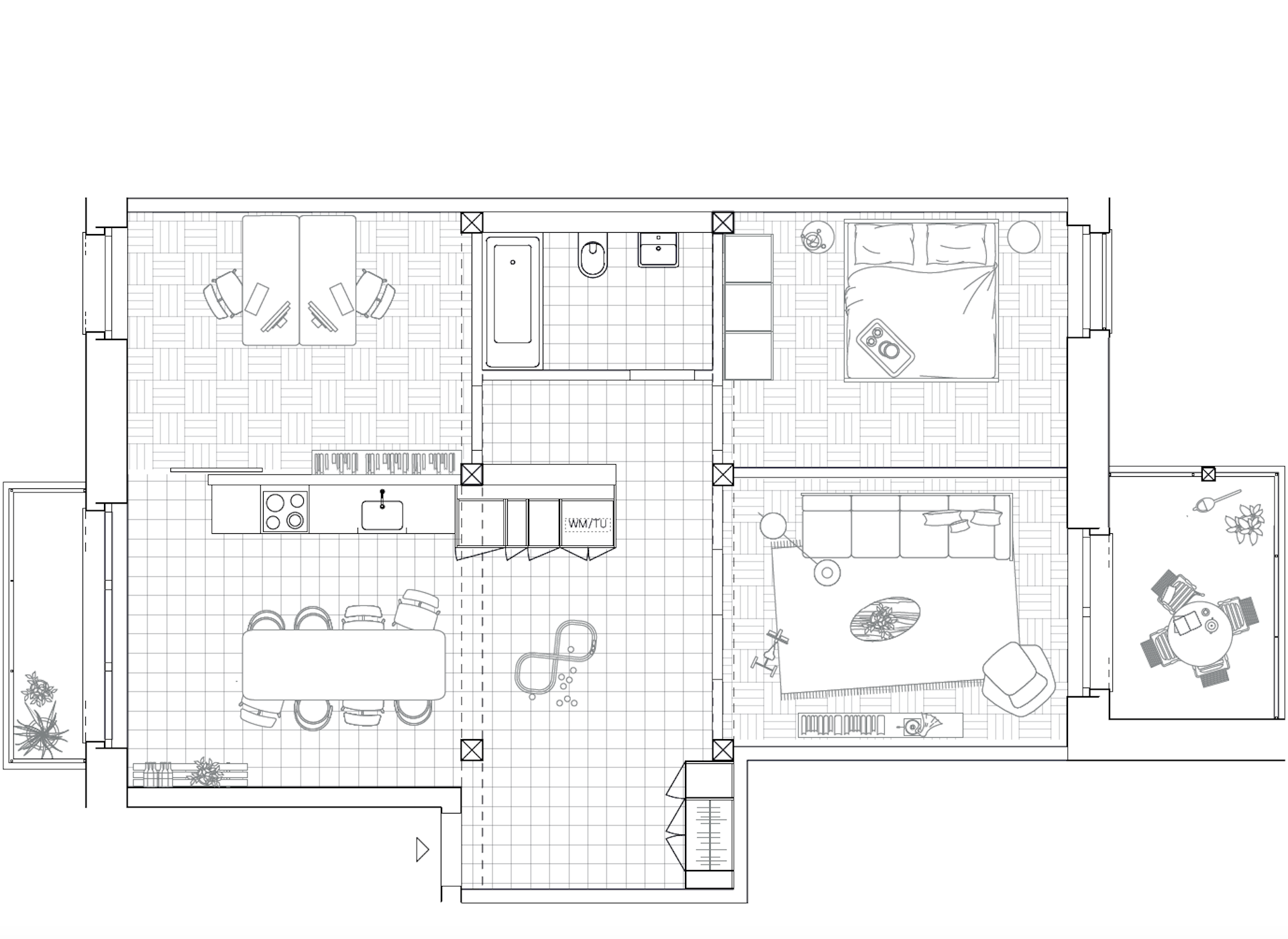 3.5-Zimmer-Wohnung zum Park. Änderungen der Pläne bleiben bis zur Bauvollendung vorbehalten. 3.5-Zimmer-Wohnung zum Park. Änderungen der Pläne bleiben bis zur Bauvollendung vorbehalten.