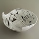 Bowl signed Arpot uniting form and decoration (stylized bird), 11x24x26cm, 1960's