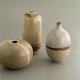 Vases by unknown makers, all minimalist style & hand thrown H9, 17 & 14cm