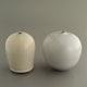 Vases by different makers, minimalist, the left signed "Lize" H12.5 &13cm